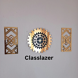 Aynalı Pleksi Duvar Saati 3 lü set Tablo